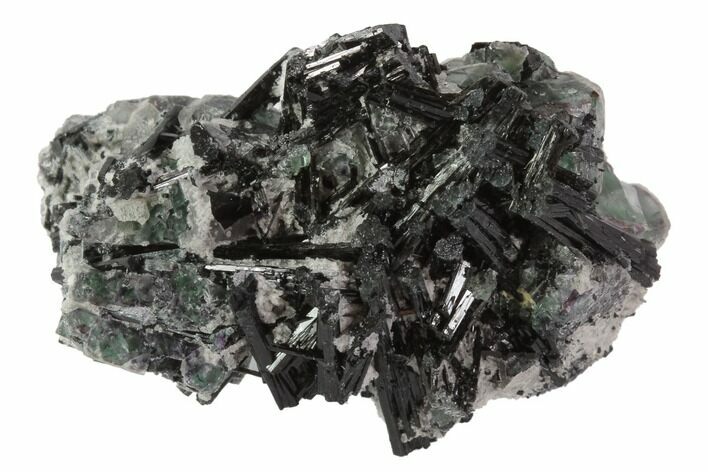 Black Tourmaline (Schorl) & Fluorite Association - Namibia #90694
